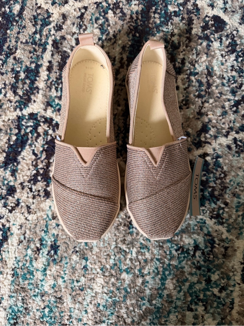 *new*Toms kids Blush Knit Slip-On Loafers